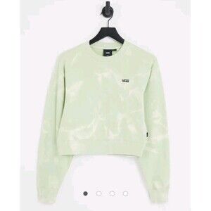 Vans Women’s Water Wash Cropped Sweatshirt Light Green Mint Green Size XS